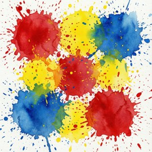 Watercolor Splatter Circles