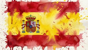 Watercolor Splatter Flag