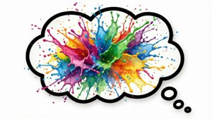 Watercolor Splatter Thought Bubble