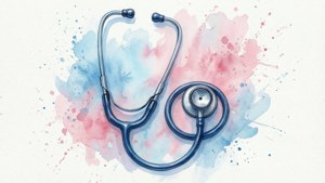 Watercolor Stethoscope Art