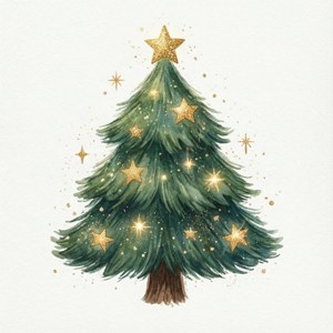 Watercolor SVG Tree
