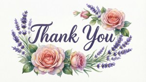 Watercolor Thank You Floral