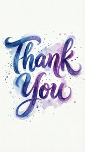 Watercolor Thank You Splash