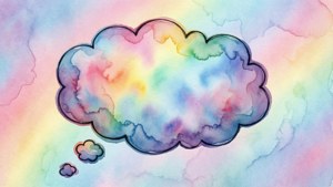 Watercolor Thought Bubble