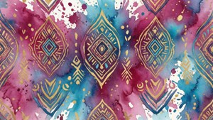 Watercolor Tribal Splash