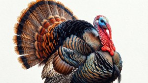 Watercolor Turkey Splendor