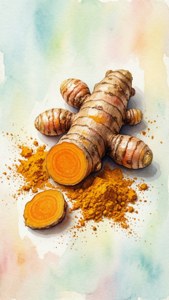 Watercolor Turmeric Illustration