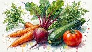 Watercolor Vegetable Illustration