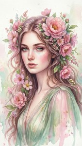 Watercolor Virgo Maiden