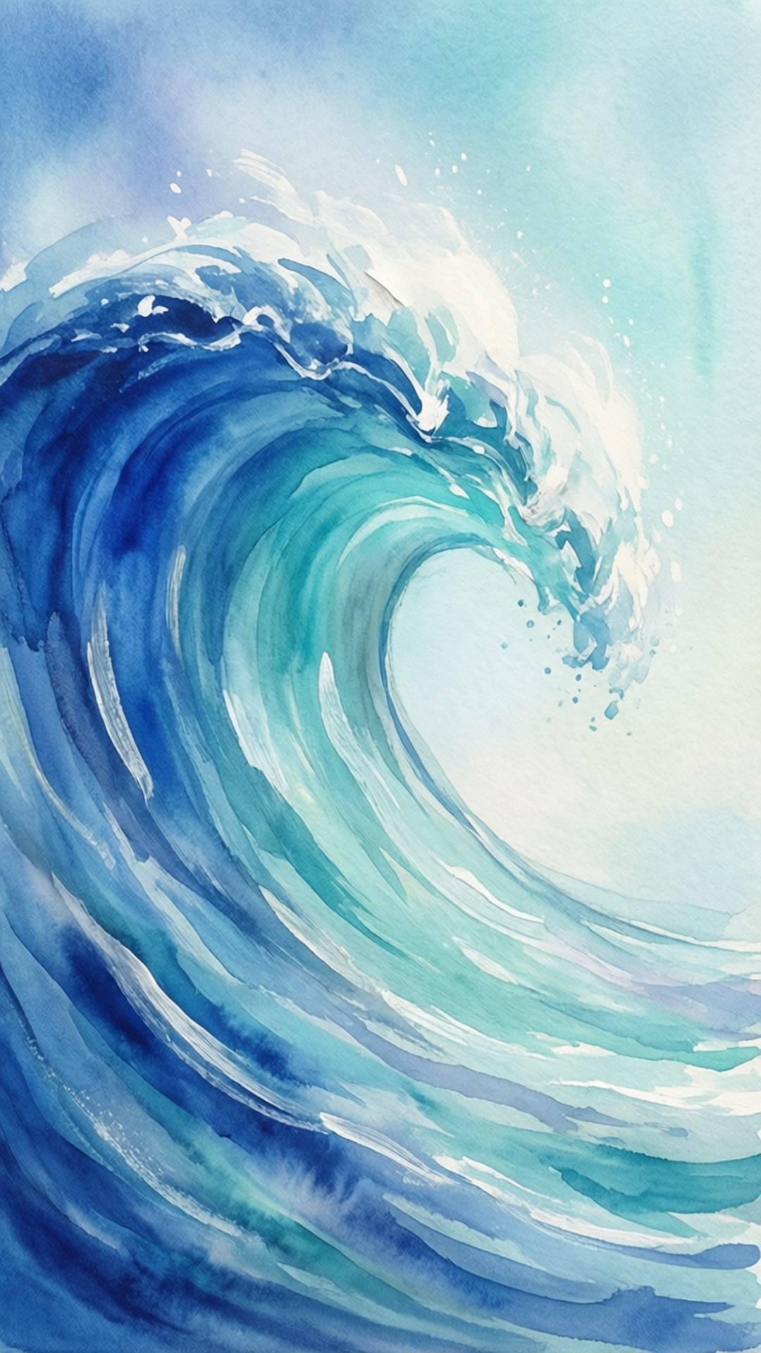 Watercolor Wave Flow by Wallpapers.art Studio