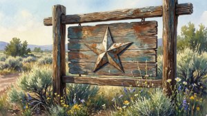 Watercolor Wild West Star
