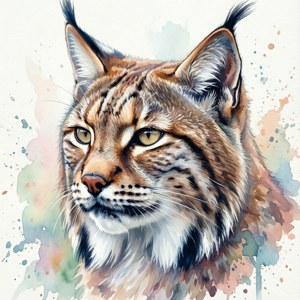 Watercolor Wildcat