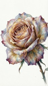 Watercolor Wilt Rose