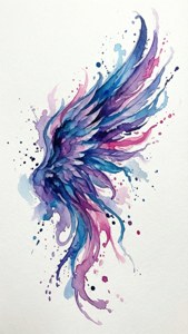Watercolor Wing Splash