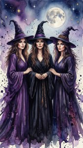 Watercolor Witches