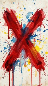 Watercolor Wrong Cross