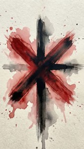 Watercolor Wrong Cross