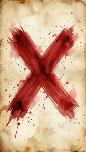 Watercolor Wrong Cross