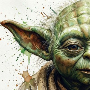 Watercolor Yoda Ears