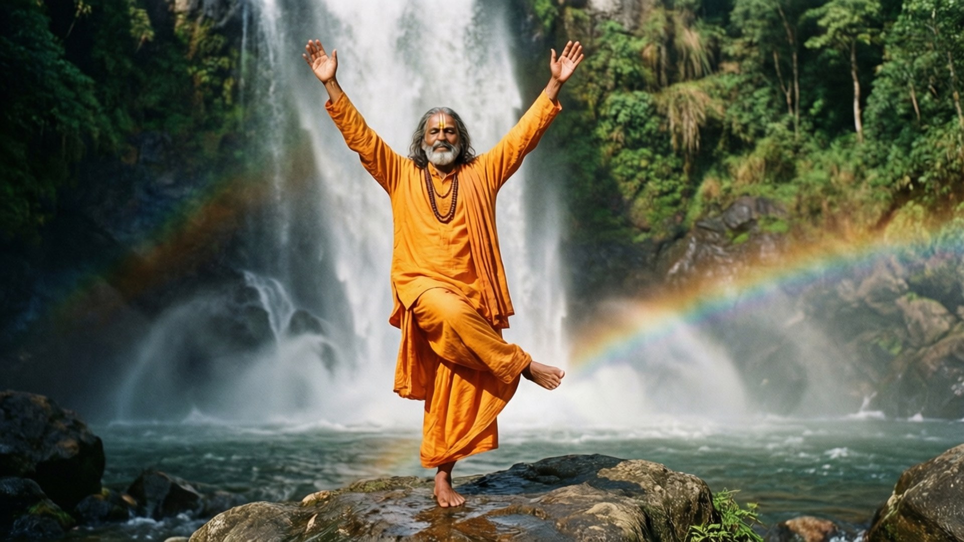 Waterfall Divine Energy by Wallpapers.art Studio