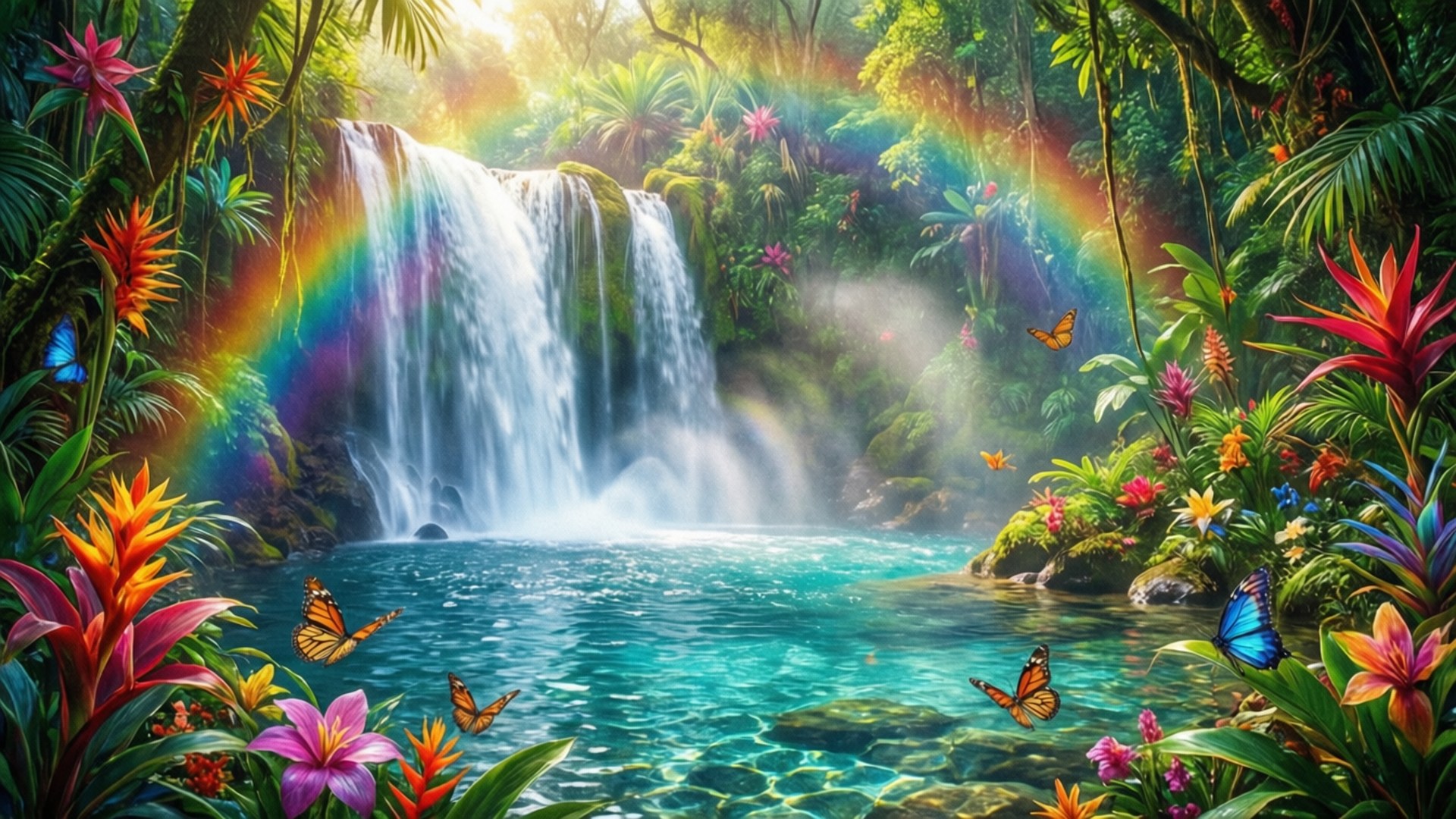 Waterfall of Wonders by Wallpapers.art Studio