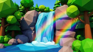Waterfall Poly Rainbow
