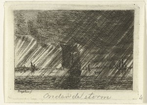 Waterlandschap met zeilschip