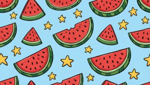Watermelon Doodle Pattern