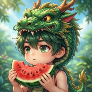 Watermelon Dragon Hat