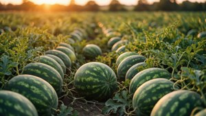 Watermelon Field Sunset