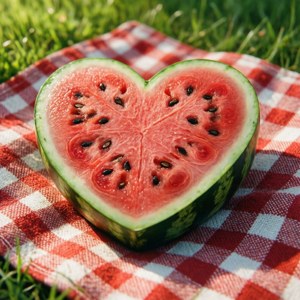 Watermelon Heart Slice