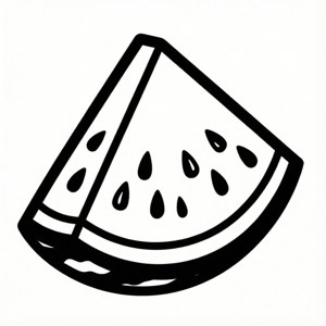 Watermelon Line Art