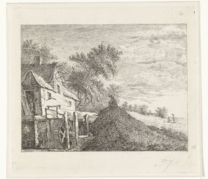 Watermolen in een landschap