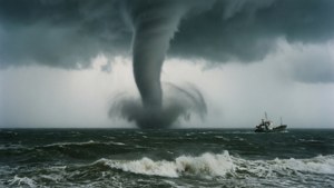 Waterspout Over the Sea