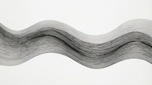 Wave Line Art Black