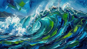 Waves of Big Sur Abstract