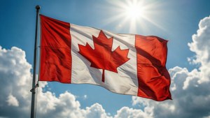 Waving Canadian Flag