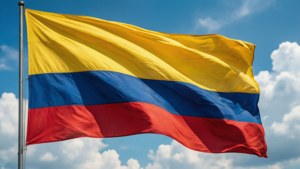 Waving Colombian Flag