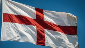 Waving England Flag Sky