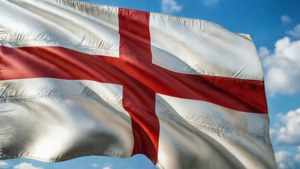 Waving England Flag Sky