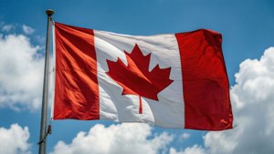 Waving Flag Blue Sky