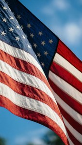 Waving Flag Close-up