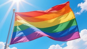 Waving Pride Flag