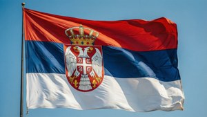 Waving Serbian Flag