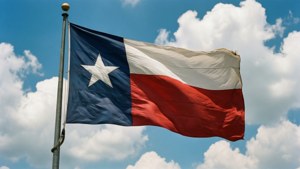 Waving Texas Flag