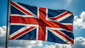 Waving Union Jack Sky