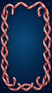 Wavy Candy Cane Ribbon Border