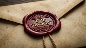 Wax Seal Top Secret Envelope