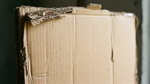Weathered Cardboard Close-Up