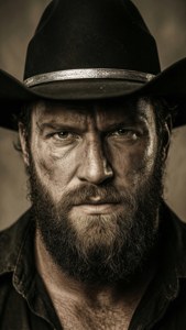 Weathered Cowboy Portrait